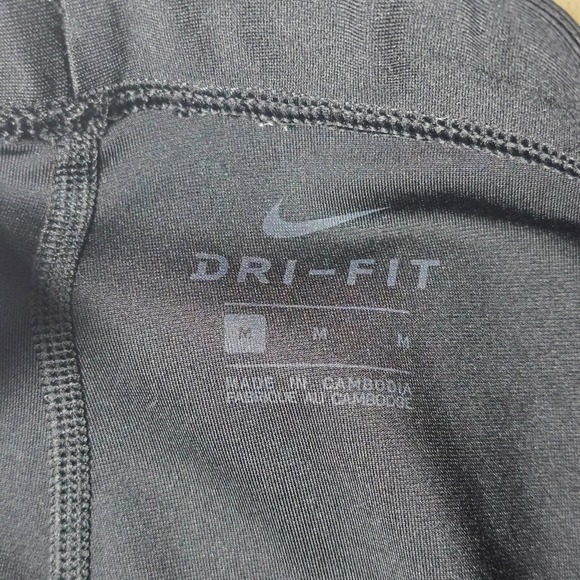 Nike Men's Gym & Training Leggings Size Medium Black with Zippered Ankles - Picture 3 of 13